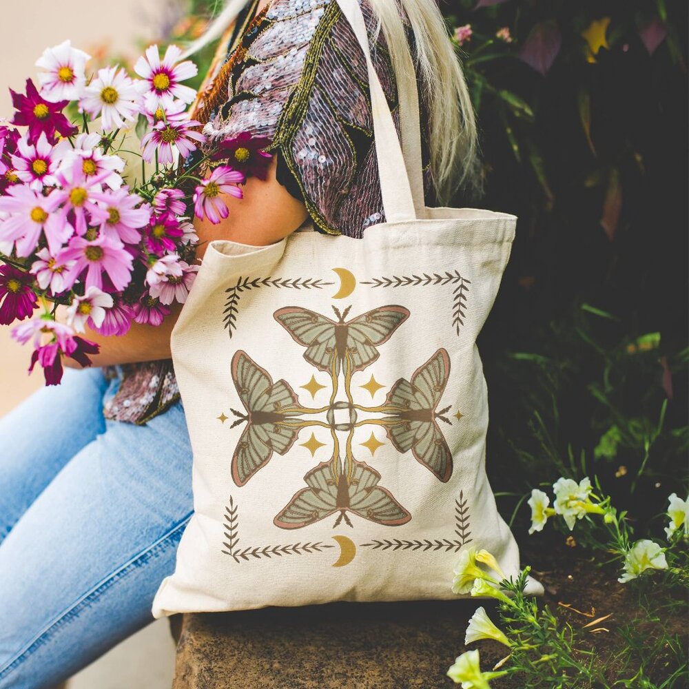 Luna Moth Canvas Tote Bag